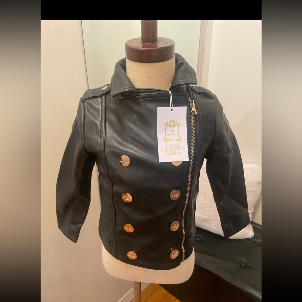 Girls Faux Leather Jacket